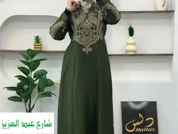 فستان كتان فاخر يناسب جميع المقاسات (٦٠-١٢٠ كيلو) -  راحة لا تُقاوم!