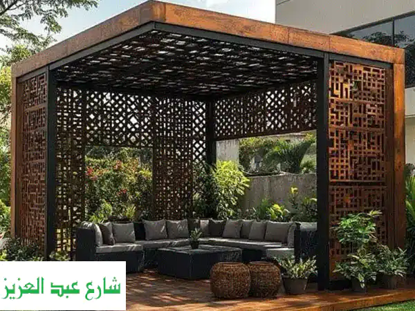 برجولات خشمنيوم فاخرة: مقاومة للعوامل الجوية، سهلة التنظيف، وتصميمات عصرية