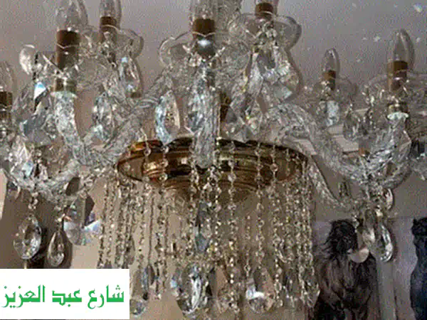 تحفة فنية نادرة! نجفة كريستال نحاس عمرها 100 عام - قطعة استثنائية!