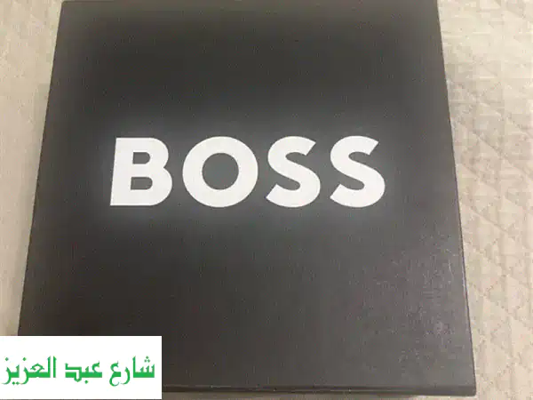 حزام بوس أسود فاخر - جلد طبيعي 115 سم، أناقة لا تُقاوم!