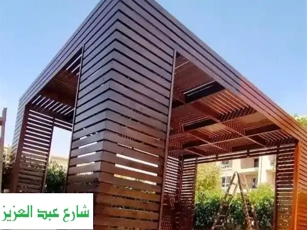 برجولات واسوار خشب سويدي فلندي وبتش باين