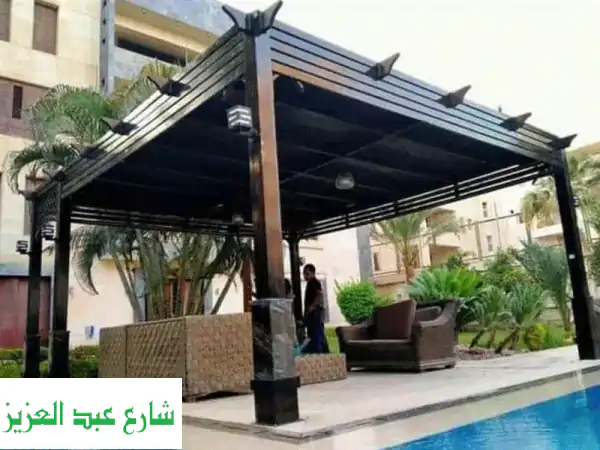 برجولات خشبية فاخرة: تصاميم فريدة من الخشب السويدي والبيتش باين