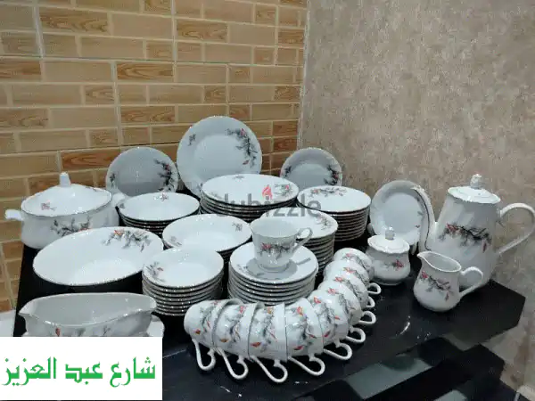 فرصة ذهبية! طقم أطباق ياباني فاخر (84 قطعة) -...