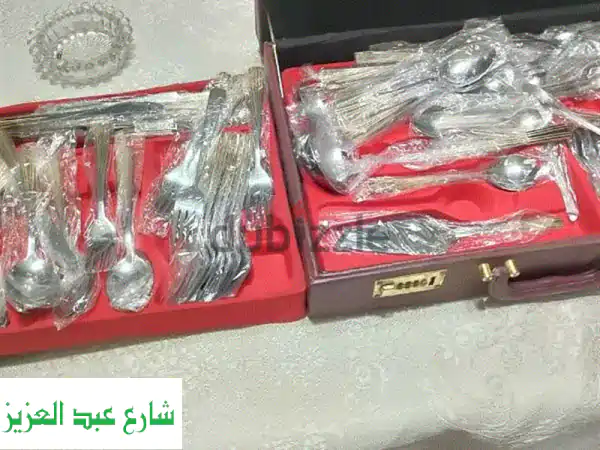 طقم معالق استانلس ستيل فاخر - 84 قطعة مختومة!  🎁...