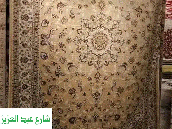 سجادة حرير تركية فاخرة - كشمير بيج 5x3.7 متر | أناقة...