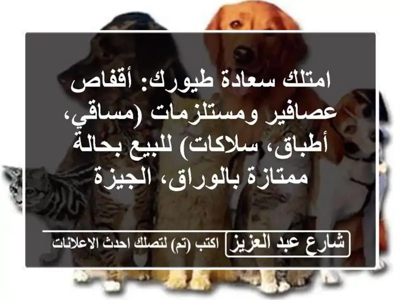 امتلك سعادة طيورك: أقفاص عصافير ومستلزمات...