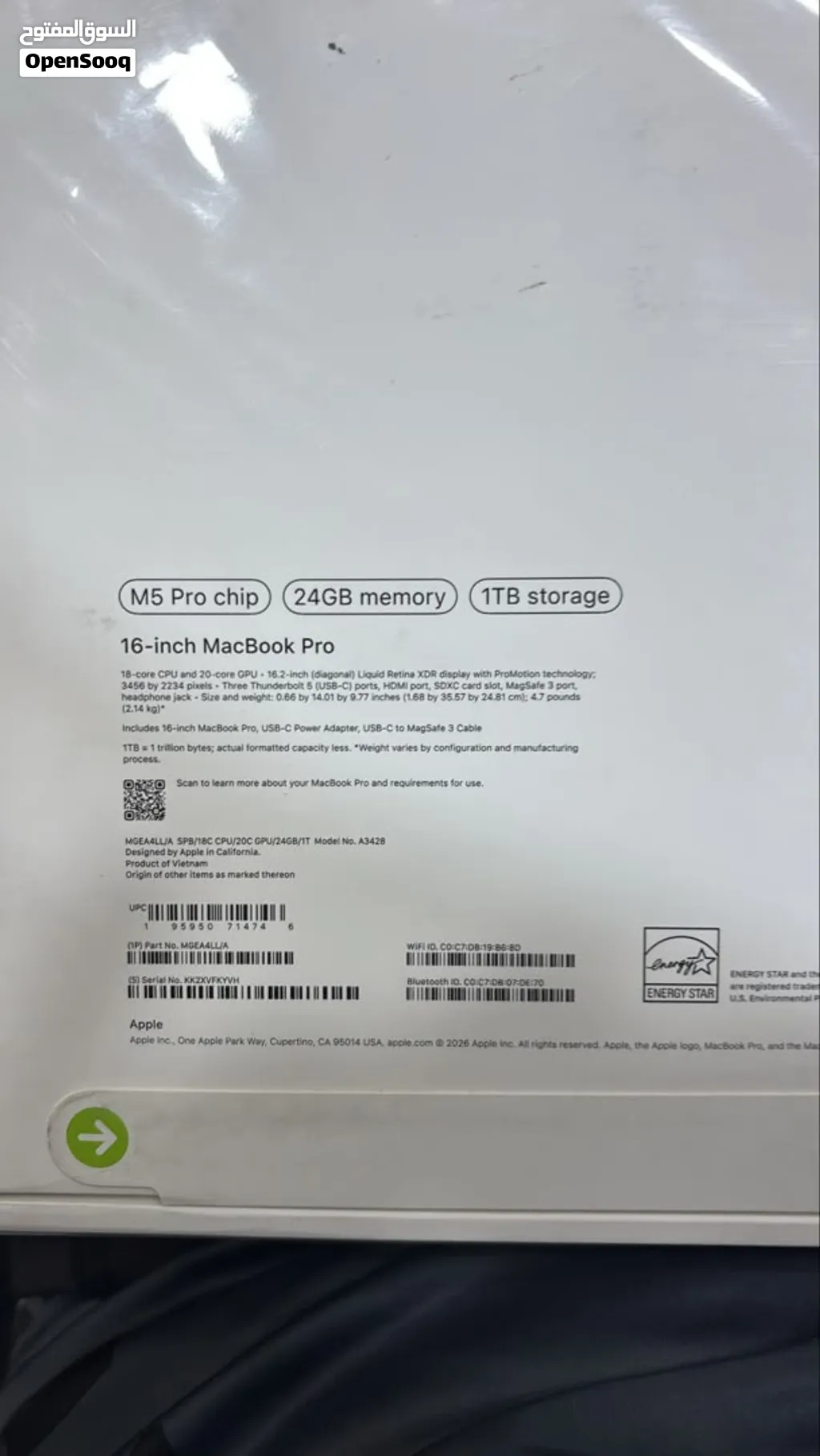 *Brand new   MacBook Pro  M5 Pro Chip 24GB 1TB 16 Inches