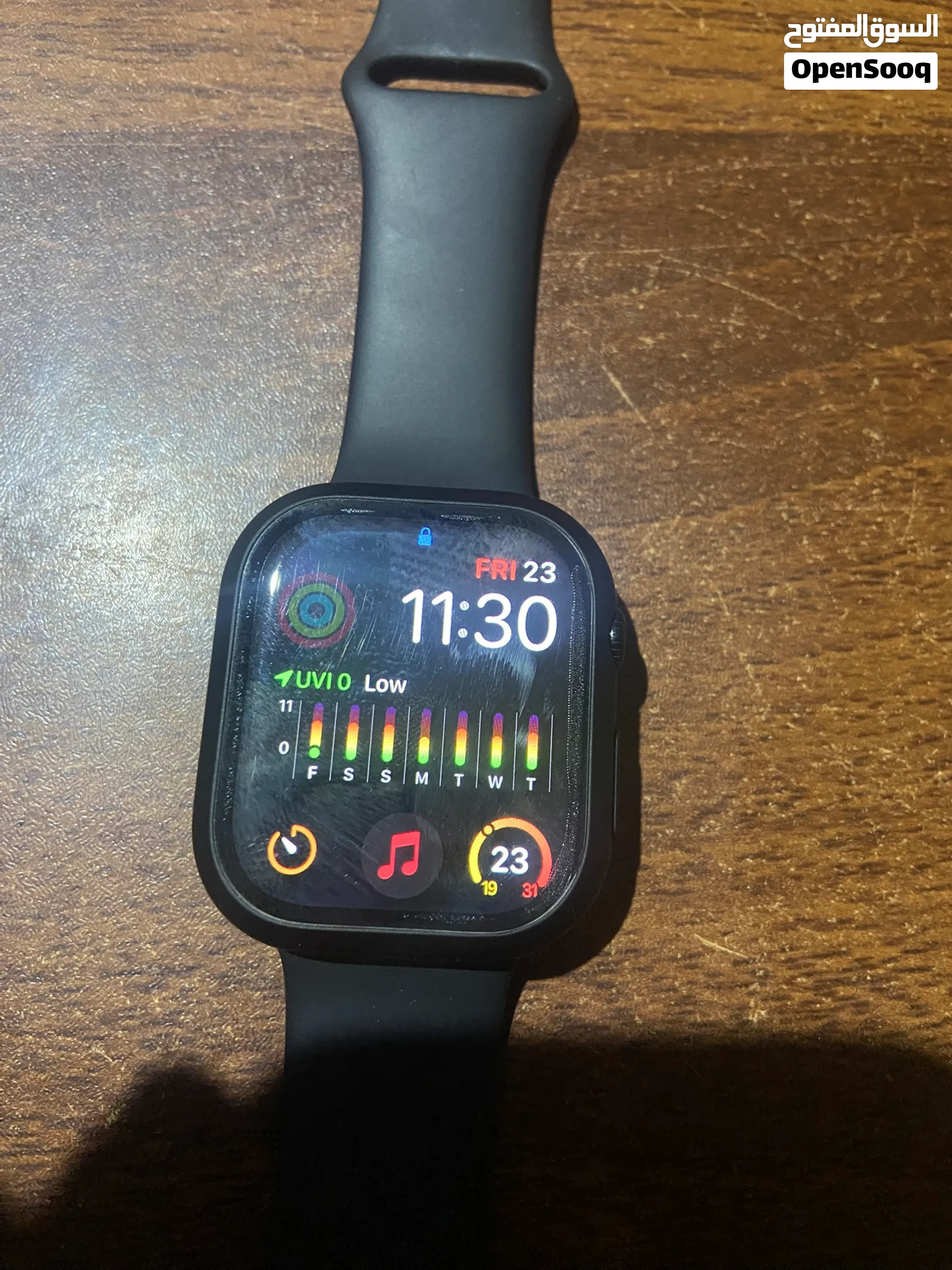 Apple watch 11 Black 46 m ابل واتس 11 46 مل اسود استعمال شهرين ونص