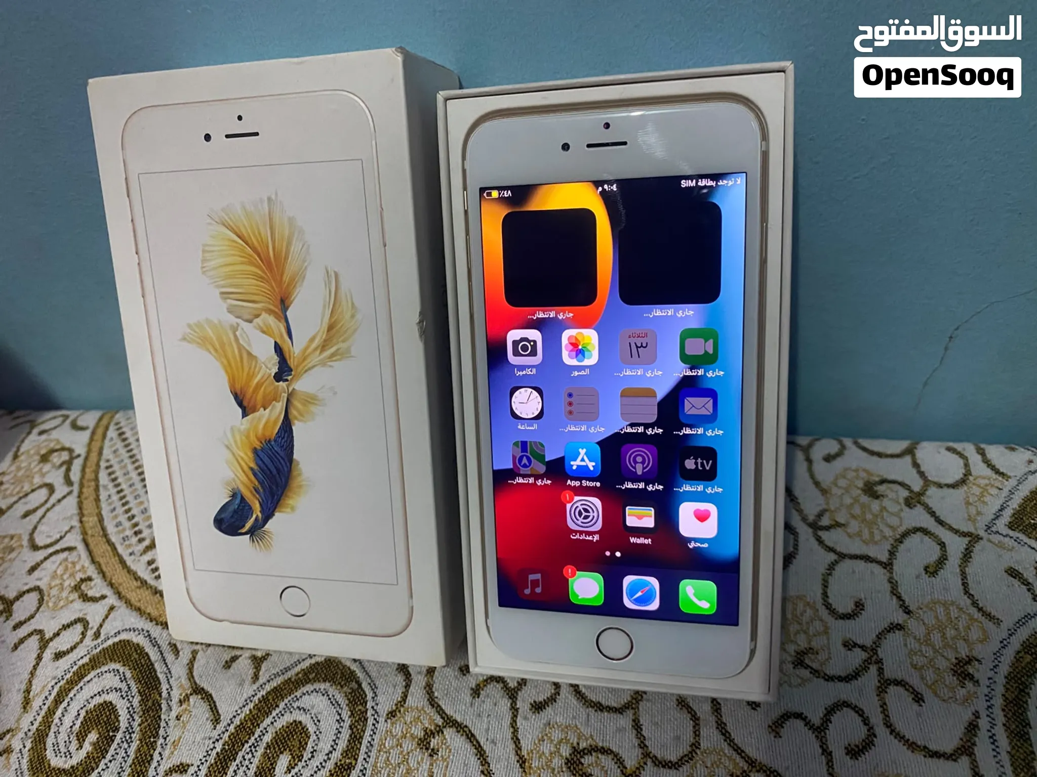 ايفون6s plus 128جيجا للبيع بحاله ممتازه جدا منزل السعر لسرعه البيع