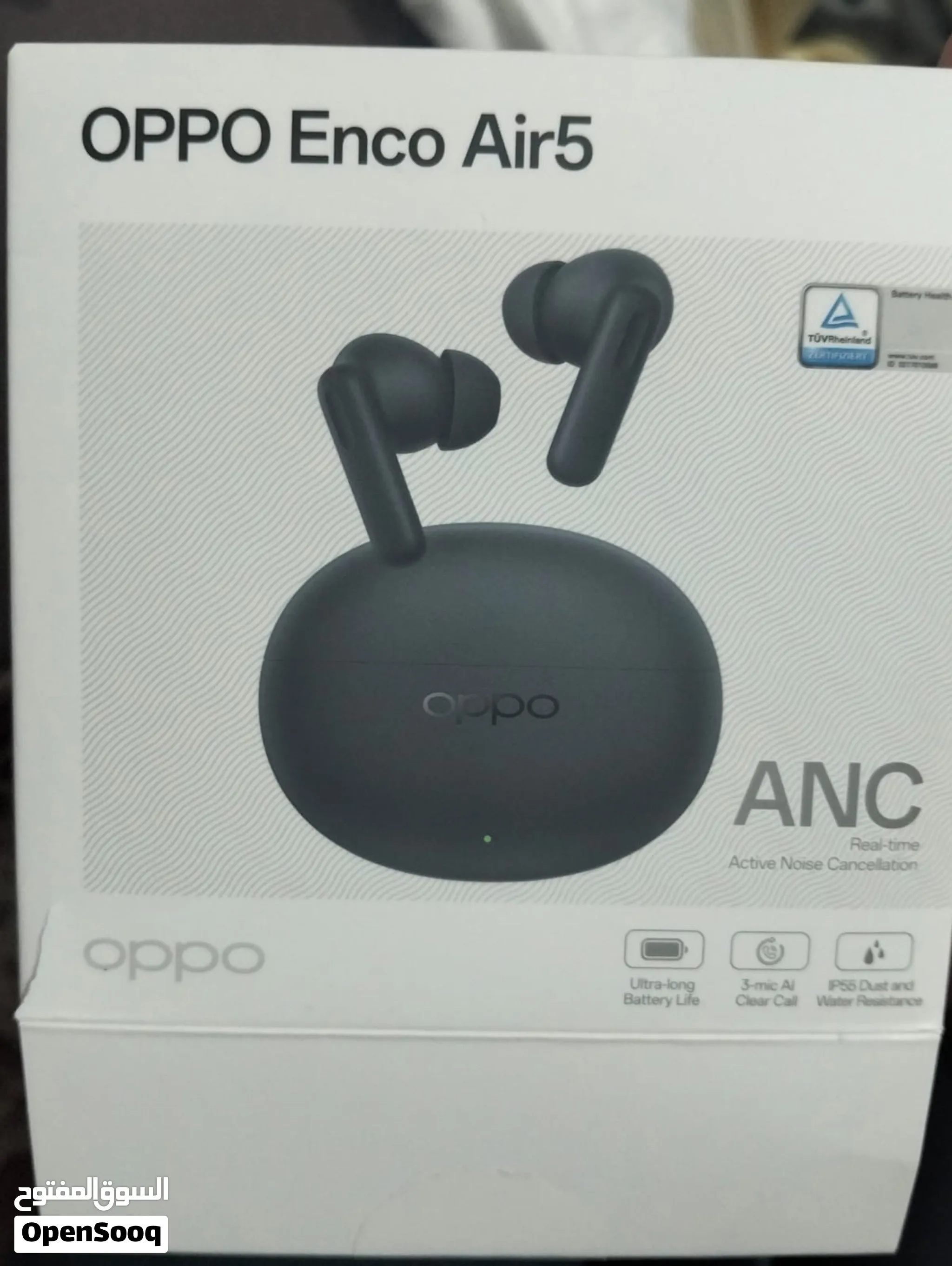 سماعة OPPO Enco Air5 للبيع مستعملة مكملتش شهر حالتها جديدة