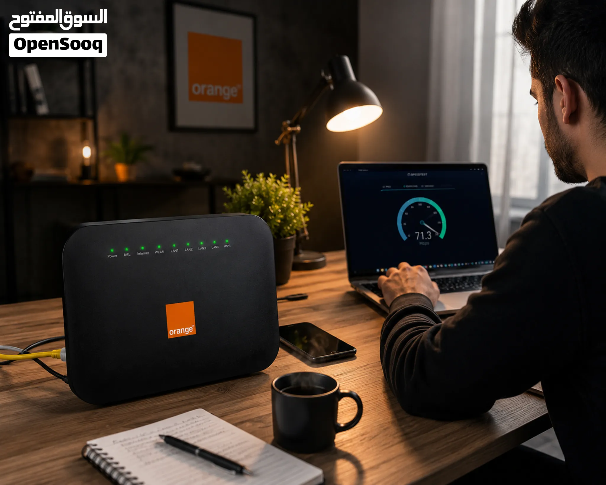 راوتر Orange DN8245V VDSL — شبه جديد استعمال شهر فقط كسر زيرو