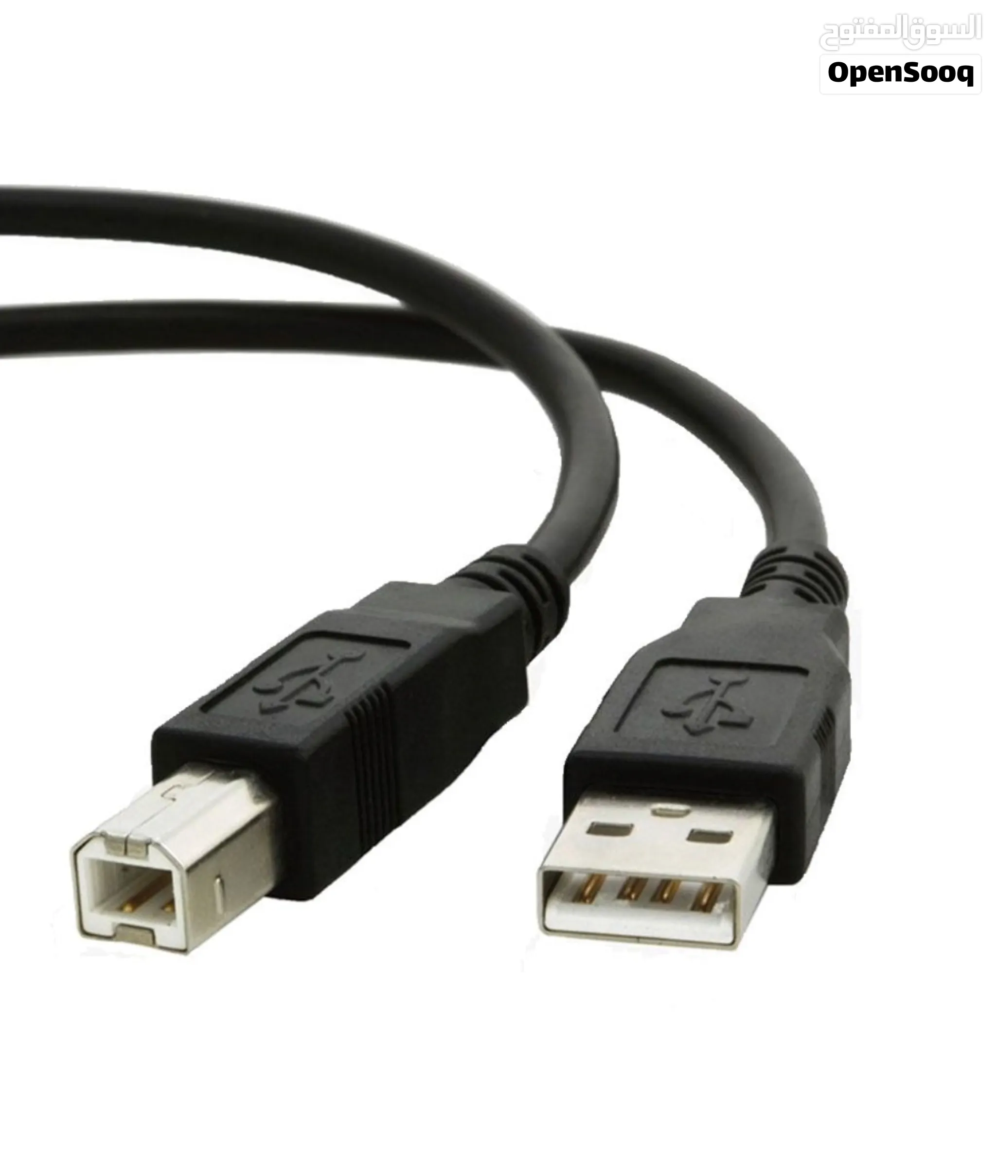 كابل طابعة USB-A و USB-B تو بي ، اسود