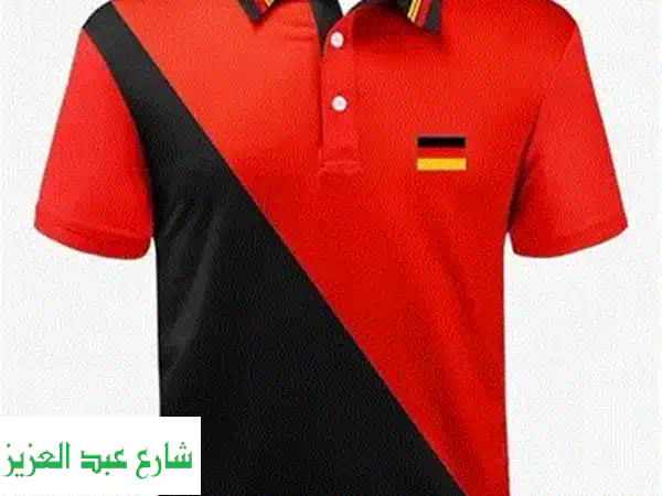 تيشيرت بولو رجالي ألماني أصلي 🇩🇪 | أحمر وأسود أنيق...