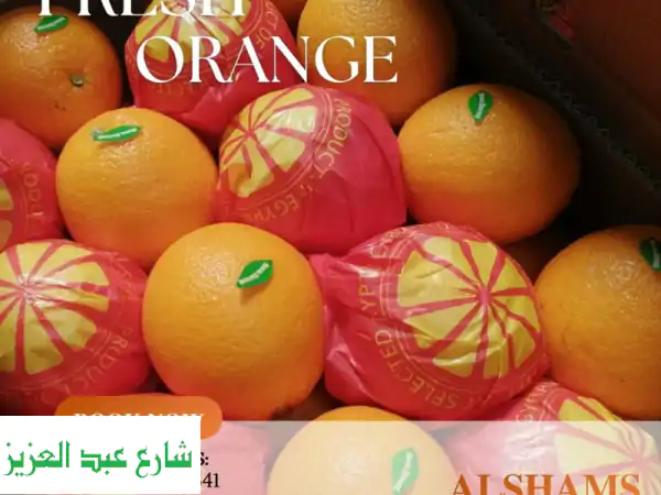 برتقال مصري طازج: شمس النيل في كل قطفة! جودة...
