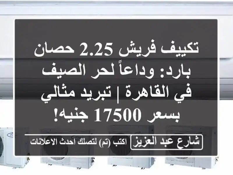 تكييف فريش 2.25 حصان بارد: وداعاً لحر الصيف في القاهرة...