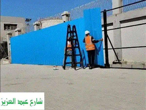 اسوار صاج إيكون علب 4*4 عمود 7*7 نهيز صاج  سعودي