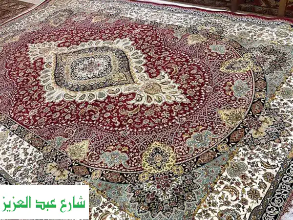 فخامة سجاد الحرير البلجيكي الجديد | صوف إيراني أصيل من قفاري