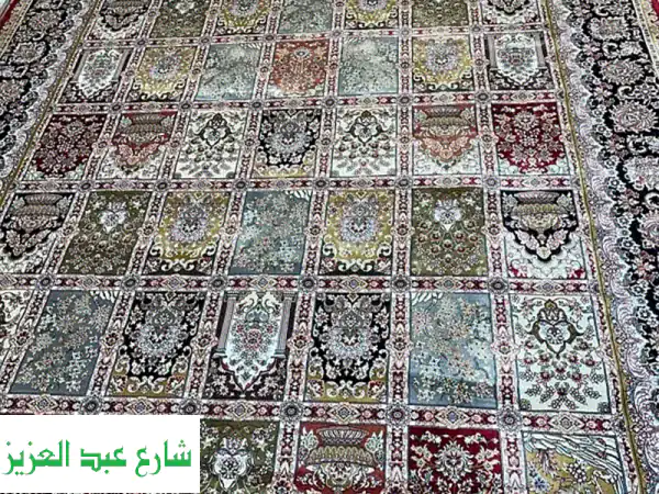 فخامة سجاد الحرير البلجيكي الجديد | صوف إيراني أصيل...