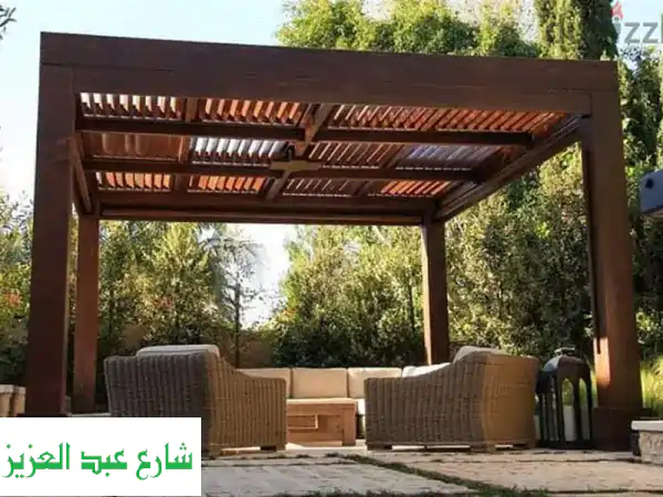 برجولات وأسوار خشب سويدي فنلندي فاخرة | تصميم وجودة لا مثيل لها لحديقتك