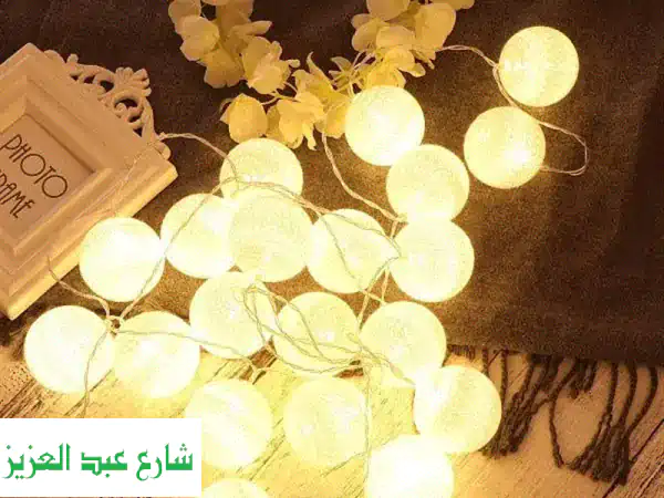 زين بيتك في رمضان: شريط كرات أضواء LED يضيء...