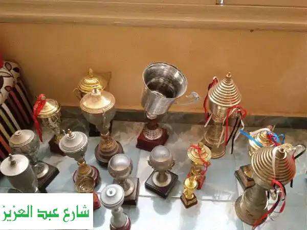 للبيع: مجموعة كؤوس وميداليات رياضية (17 كأسًا) -...