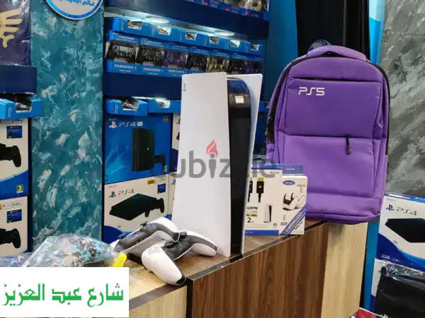 PS5 Digital استيراد فات – 5 ألعاب هدية + شنطة + جراب +...