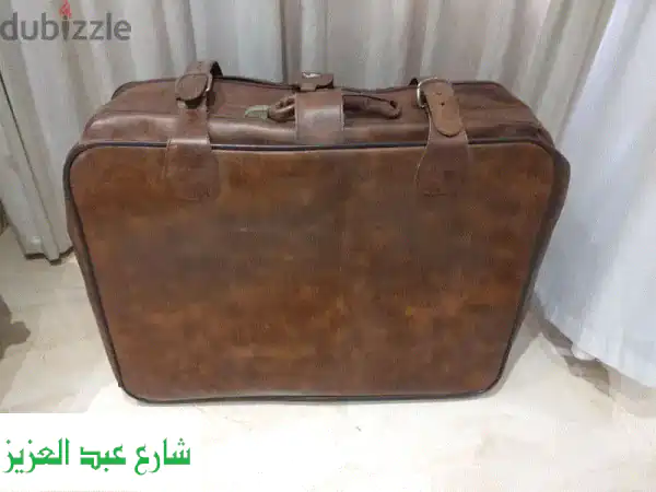 شنطة سفر جلد بني فاخرة | مقاس 80x60x30 | رفيق رحلتك...