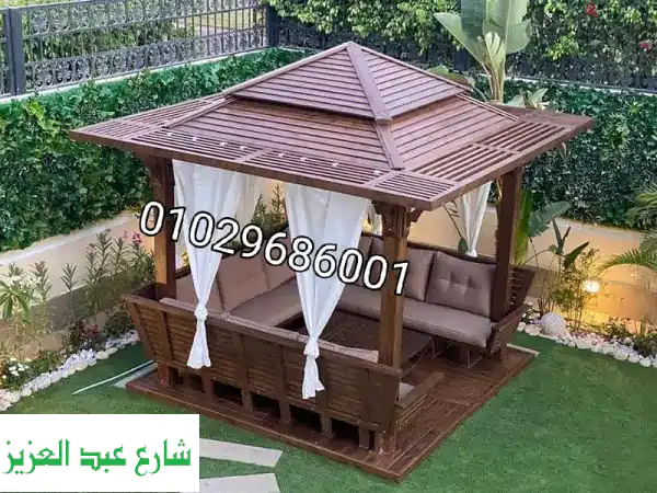 برجولات خشب سويدي فنلندي هرمية: تصميمات فريدة...