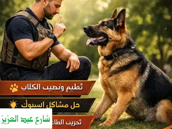 تدريب كلاب احترافي بالهرم: طاعة، حراسة، تعديل سلوك. ابدأ بـ 100 جنيه!