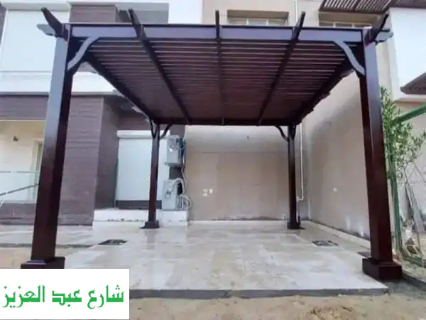 اجمل برجولات وأسوار خشب   finish pergola wood