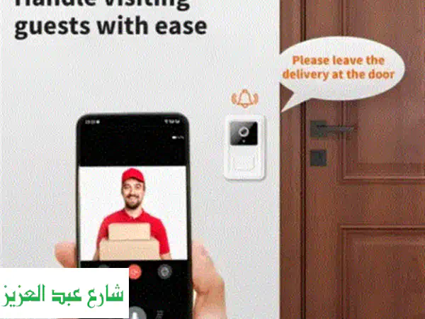 جرس باب ذكي بكاميرا HD: أمان بيتك في الجيزة بسعر 1260 جنيه! مراقبة فورية وراحة بال.