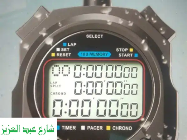 ساعة ايقاف رقمية مقاومة للماء السعة التخزينية 100...