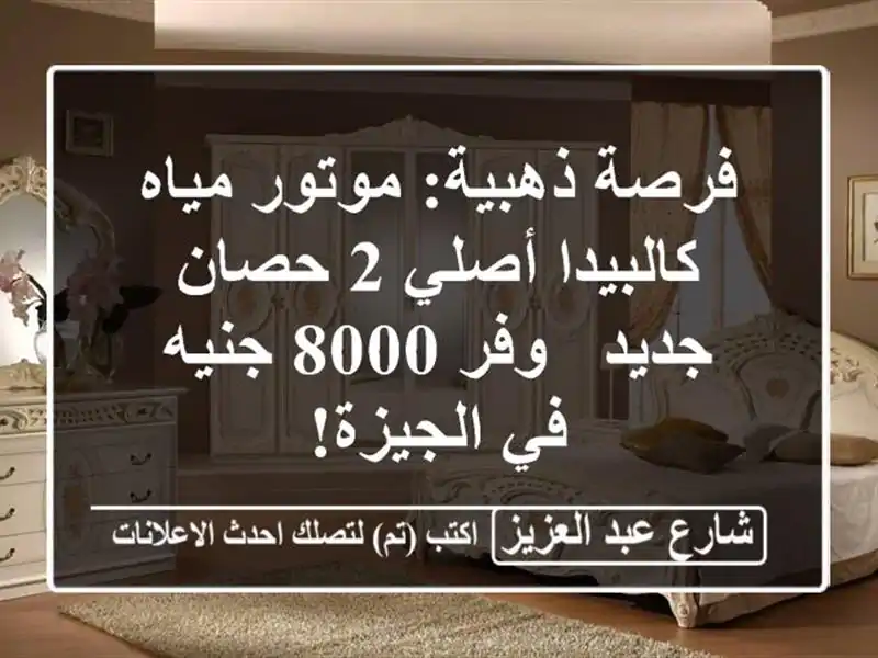 فرصة ذهبية: موتور مياه كالبيدا أصلي 2 حصان جديد - وفر...