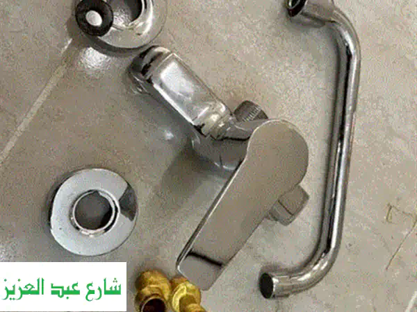 حوض صيني مطبخ كليوباترا 2 عين ومصفي وصفايه 120 سم