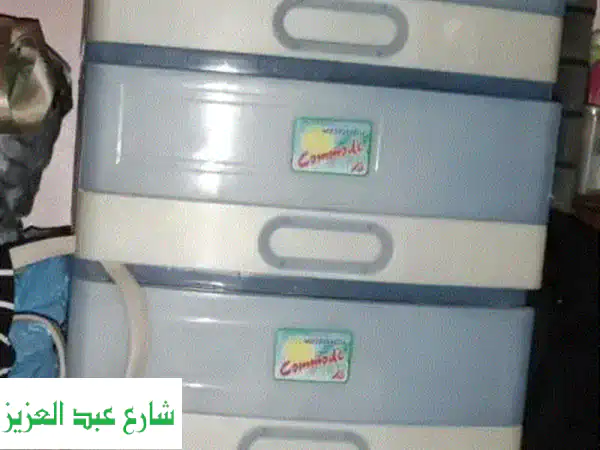 فرصة لا تعوض: أدراج تخزين تربوية (5 أدراج بعجل) | شبه جديدة لتنظيم مثالي!