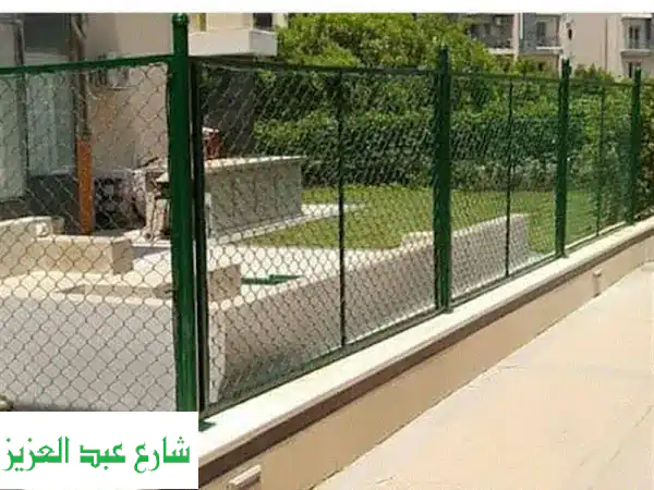 توريد و تركيب اسوار  سور سلك  أخضر للحدائق مقاوم للصدأ...