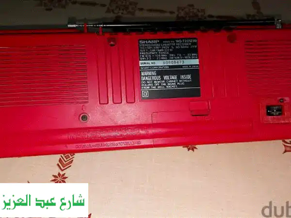 تسجيل ماركه شارب ( صنع اليابان ) باب واحد بحاله جيده + 5 أشرطة جديدة