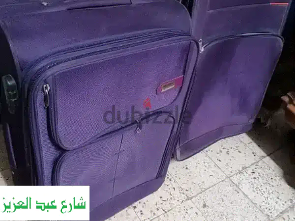 شنطتين سفر حجم كبير ومتوسط استعمال مرة