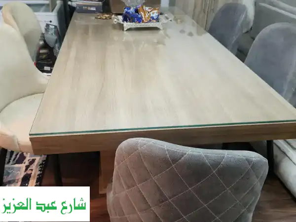 ✨ فرصة لا تُعوّض! سفرة مودرن 6 كراسي ونيش بحالة ممتازة...