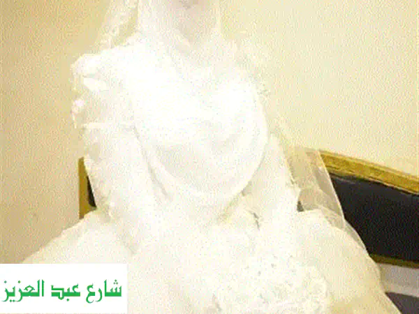✨ فستان هاند ميد فخم (استعمال ساعتين فقط!) بالطرحة – فرصتك الذهبية بالبراجيل!