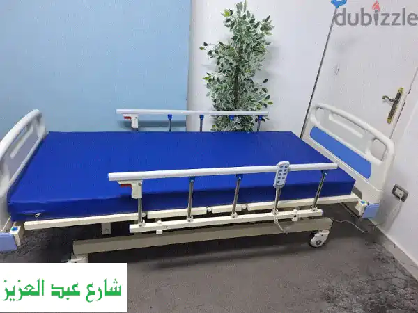 سرير طبي منزلي (كهربائي ويدوي) | راحة وأمان لمريضك + طاولة طعام هدية وتوصيل مجاني للمنزل!