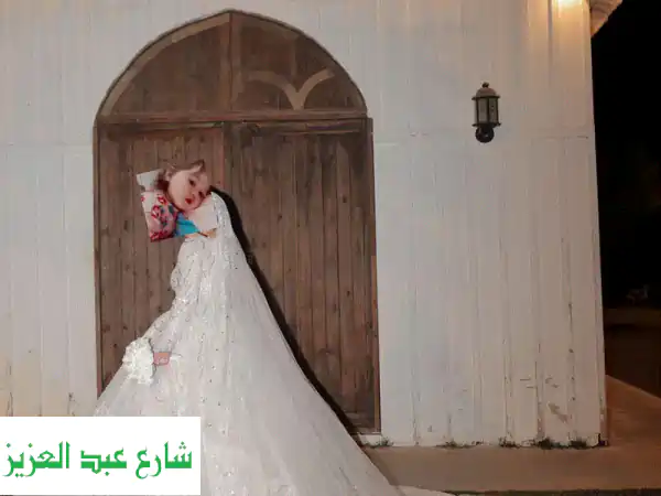 فستان زفاف استعمال مره واحده فقط ابيض هاند ميد...