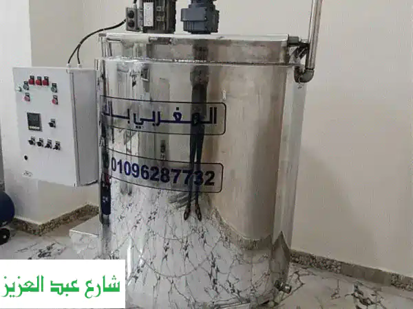 المغربي باك: تنكات دبل جاكت ستانلس 304 لمكائن التعبئة والتغليف | جودة أوروبية وضمان سنتين