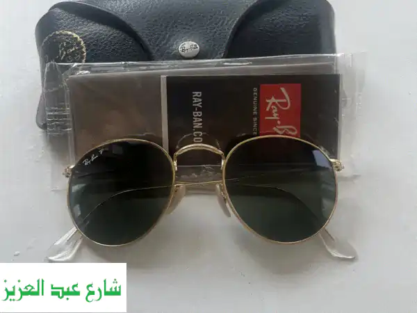 Ray-Ban Round Metal الأصلية: نظارات ذهبية خضراء أيقونية بحالة ممتازة! | راي بان