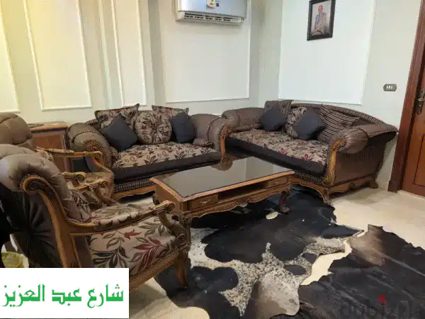 ✨ فرصة ذهبية: طقم أنتريه كلاسيك فخم خشب زان...
