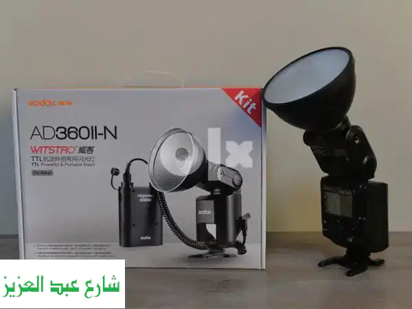 فرصة لا تعوض! فلاش Godox AD360 TTL (نيكون) بحالة المصنع |...