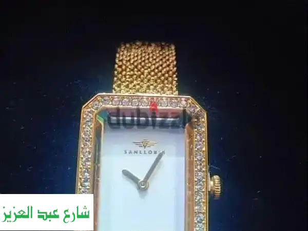 ساعة يد حريمي SANLLORIS أصلية: الأناقة الذهبية...