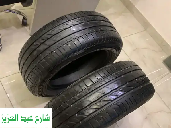 فرصة لا تُعوّض بالرحاب! 2 إطار بريدجستون تورانزا رن فلات 2023 (225/55/R16) - بحالة ممتازة