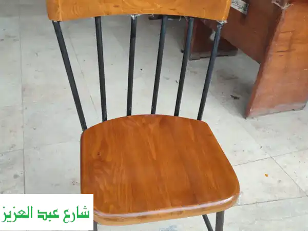 فرصة ذهبية لمطعمك: 25 كرسي فاخر (حديد وخشب سوبر) بسعر...