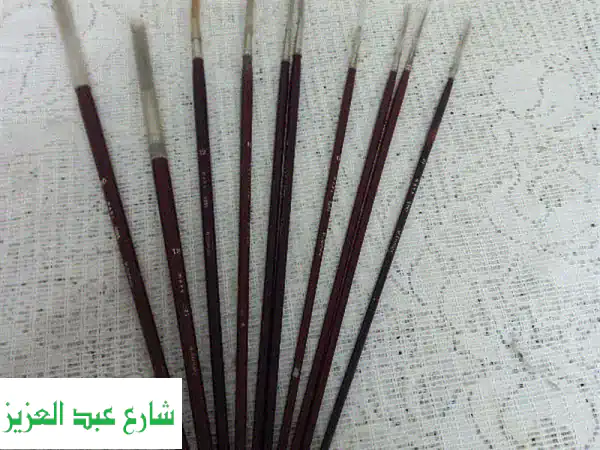 أتقن فنونك: طقم فرش رسم ألماني فاخر (شعر بقري طبيعي)...